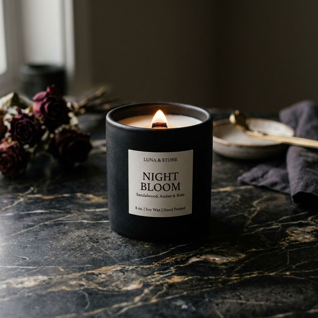 Ritual Candle in a black vessel
